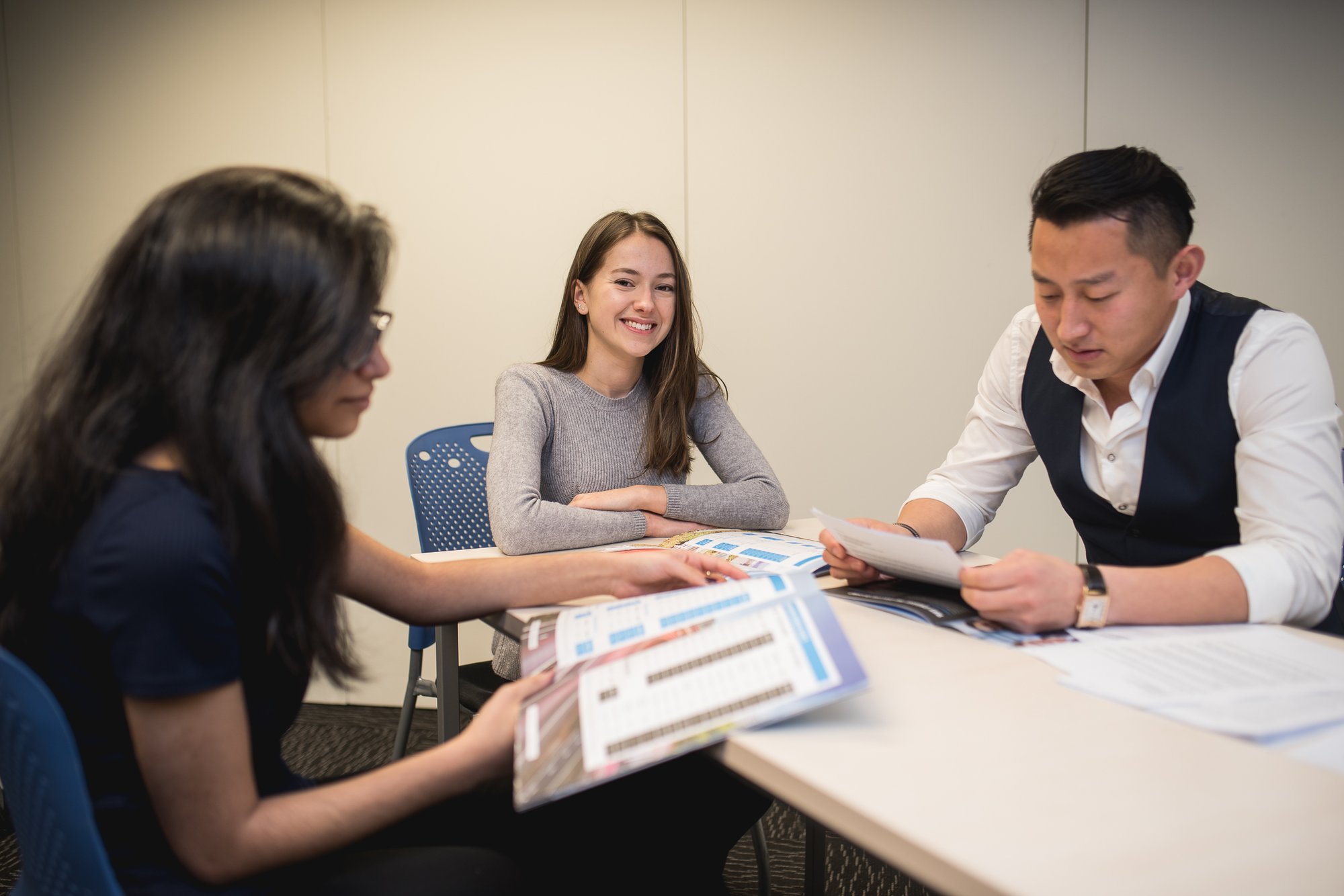 Students studying for Law